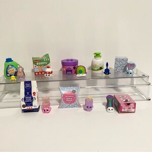Shopkins Real Littles Figure + Container Lot Home Cleaner Shoes Beauty Toys
